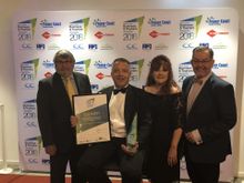 Resort General Manager David Hay, accepting the Chamber of Commerce President's Award