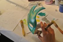 Making a carnival mask in Venice