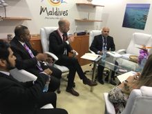 H.E. Ahmed Shiaan, Ambassador of the Maldives to UK, Belgium and EU, hosts a meeting with representatives from Emirates Holidays and Maldives Airports Company Limited (MACL)