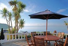 The terrace looking out to sea