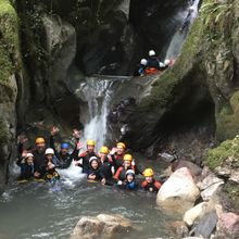 Canyoning on a family multi activity adventure