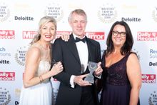 Lorraine Barnes Burton from the British Travel Awards; Nick Caunter, Managing Director of Airport Parking and Hotels; and Amanda Churchill from the British Travel Awards.