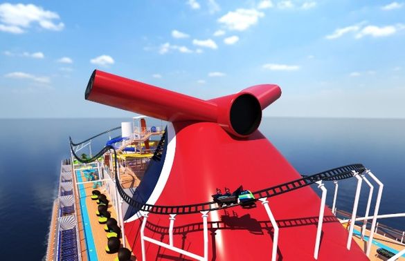  Achterbahnfahrt auf der künftigen Mardi Gras von Carnival Cruise Line