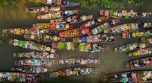 Tha Kha Floating Market in Samut Songkhram Province near Bangkok