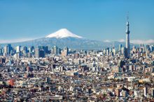 Views over Mt. Fuji in Japan