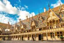A stunning courtyard in Beaune, France
