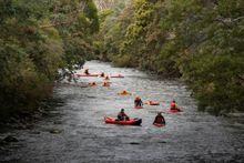 River Sledding at Meander 