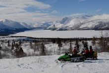 Snowmobiling in the Yukon