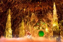 Aladdin (Matthew Croke) inside the Cave of Wonders - photo by Deen van Meer