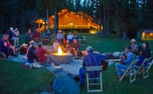 Western Pleasure Guest Ranch, Idaho, campfire