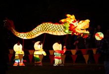 The popular Dragon Dance lantern shines at Auckland Lantern Festival