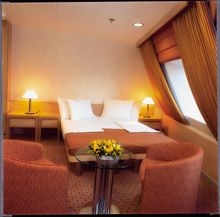 An example of one of the suites available on board Spirit of Tasmania I and II.