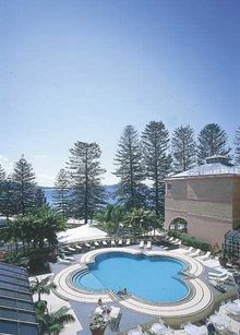 the spectacular outdoor pool with ocean views at Crowne Plaza Terrigal