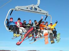Perisher Blue's Village 8 Express in action.