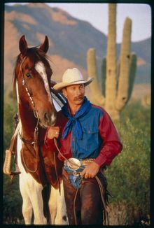 Cowboy with Horse - McDowell Mountains - Photo courtesy Scottsdale Convention & Visitors Bureau