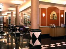 Newly renovated lobby at the La Quinta Inn Manhattan