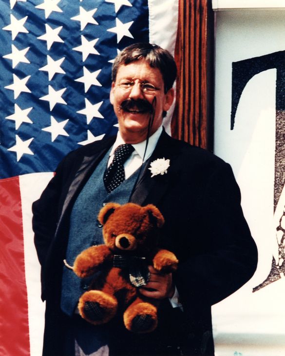 Theodore Roosevelt comes to life in a theatre performance by actor-historian Derek Evans
