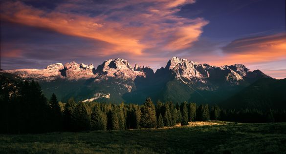Sunset on the Brenta Dolomites