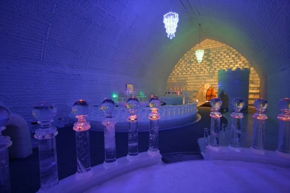 Inside the 2005 Aurora Ice Museum at Chena Hot Springs Resort. photo by Patrick Endres 2005