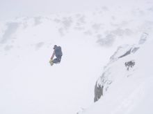 Getting massive air with a soft landing at Perisher Blue. Pic credit Christie Dowling
