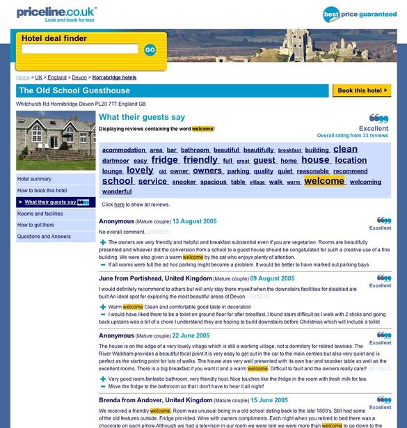 Priceline- Web Page