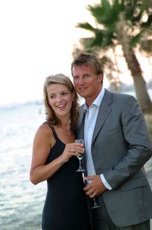 Simon and Danielle Little enjoying their 14 night family holiday in Larnaka staying at The Palm Beach Hotel  Bungalows