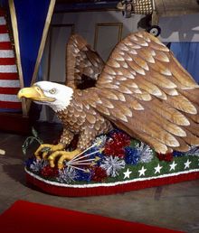 This Eagle float has participated in four Presidential Inaugural Parades.