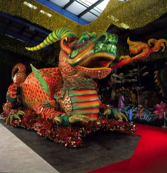 This Chinese Dragon is one of nearly 30 former Rose Parade floats on display at American Celebration on Parade