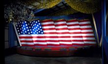 The 60-foot long AMerican Flag float is a veteran of many Presidential Inaugurals and other national celebrations.