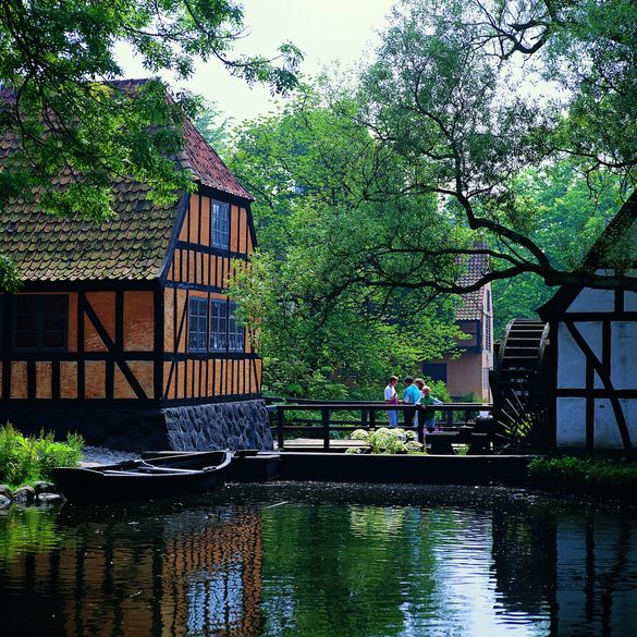 The Old Town in Aarhus. Denmark