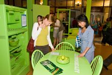 A green kitchen is part of the The <i>Green with Desire: Can We Live Sustainably in our Homes?</i> exhibition at the Chicago Arc