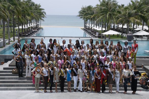 84 Miss Universe contestants visited The Nam Hai in Central Vietnam to promote the upcoming Miss Universe 2008 contest taking pl