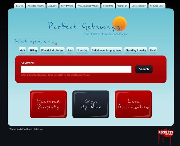 Perfect Getaways: �The Holiday Home Search Engine� Goes Live
