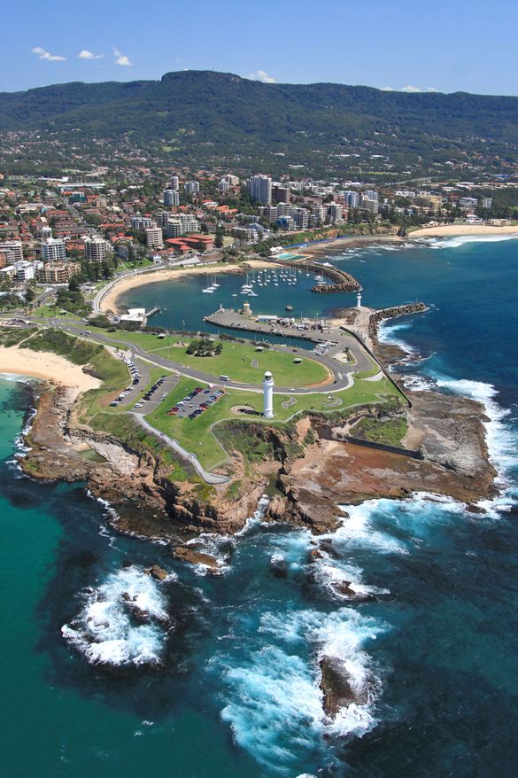 Aerial of Wollongong. Photo credit: Dee Kramer