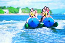 Banana boat rides available from Water sports beach