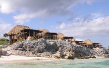 Azulik cabanas from the ocean