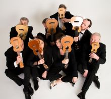 Ukulele Orchestra of Great Britain performing at the Bury St Edmunds Festival