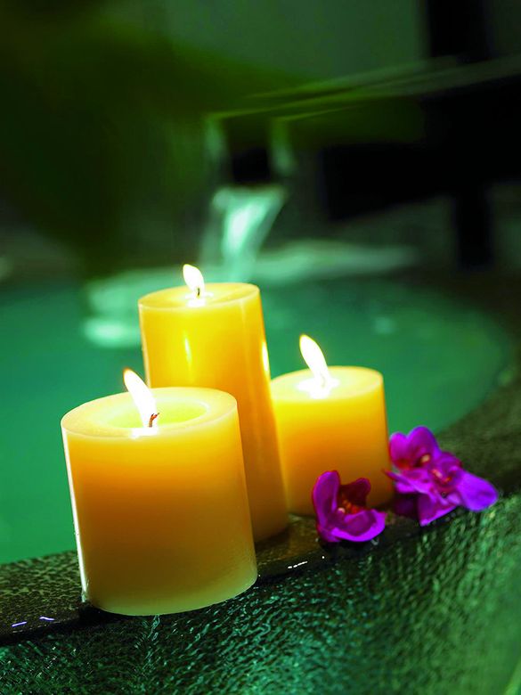 Candles for Earth Day in Chuan Spa