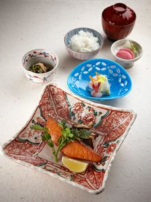 Salmon Steak Lunch