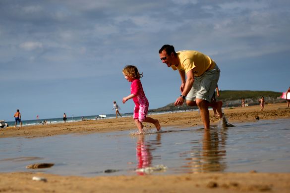 Fistral Beach playing