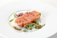 Slow-cooked Tender Salmon with Capers and Taggiasche Olive Sauce