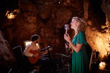 Cassandra Charlick performing in Ngilgi Cave, Yallingup, Jazz by the Bay 2017