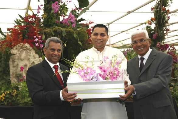High Commissioner, Sanjika and Mr. W. with bouquet