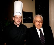 Chef Yannick with Henry Alfred Kissinger.