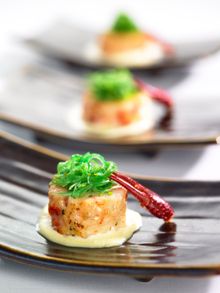 Lobster and cod sausage with pernod cream