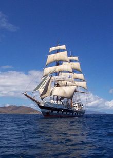 Tall ship at sea