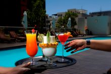 Drinks at the pool area