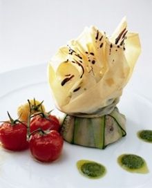 Copy Of Parmigiana di Zucchine Con Croccante di Caprino e Pachino In Agrodolce