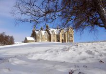 Lodge in snow