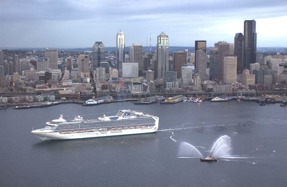 Princess Cruise Ship in Seattle Harbor - Don Wilsonv